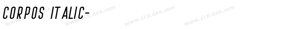CorpoS Italic字体转换